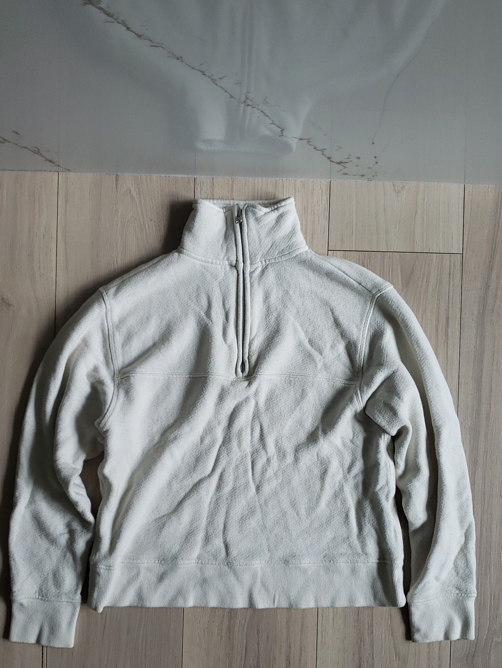 Jenni Kayne Ivory Half-Zip Turtleneck Sweater